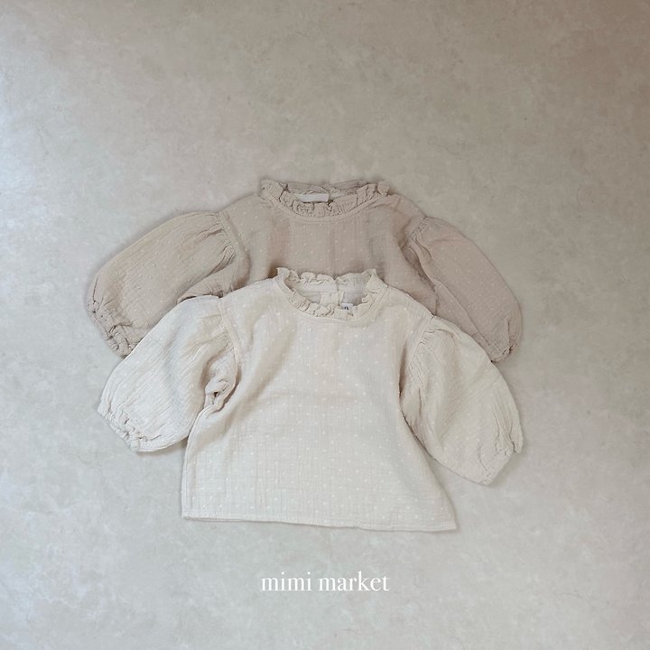 ネックフリルブラウス