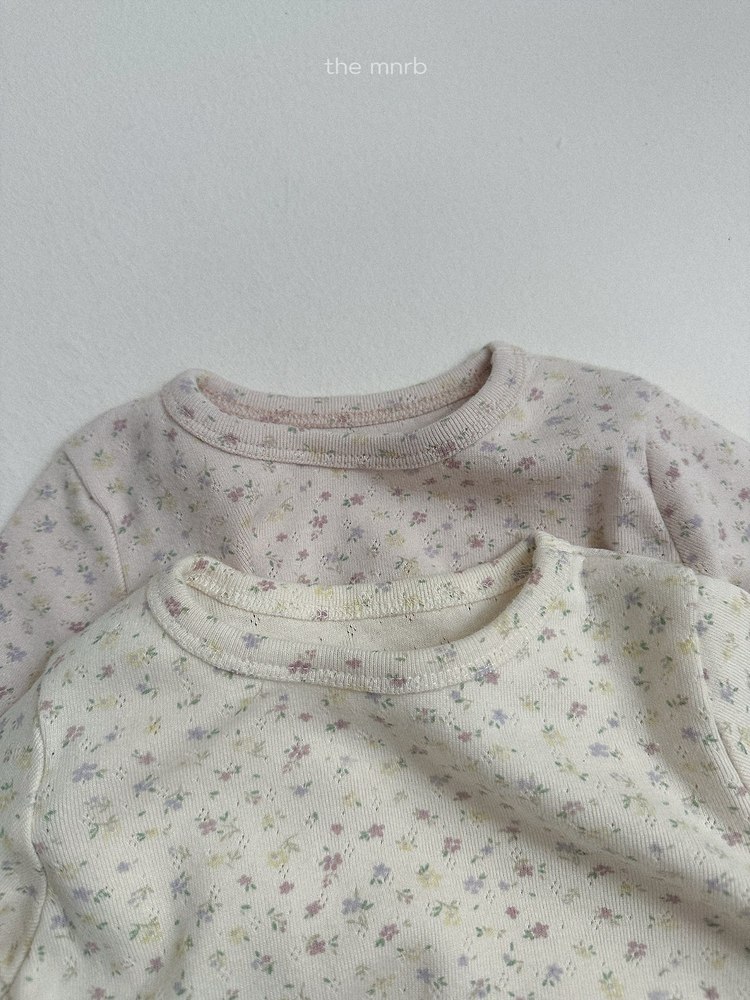 コットンアイレット長袖Tシャツ