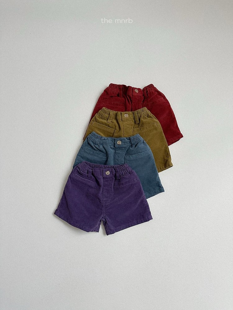 コーデュロイ4分丈パンツ