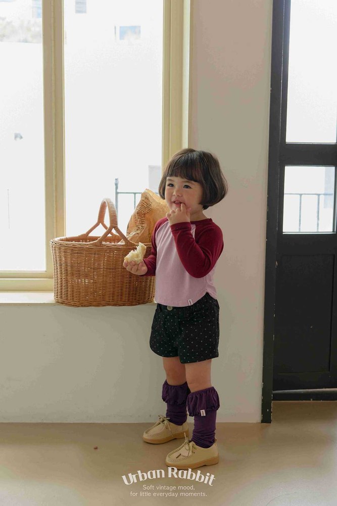 ドットデニムショートパンツ