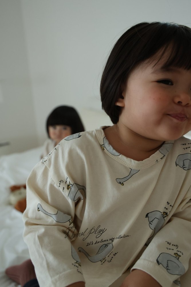 ノーマルダック総柄シングルTシャツ
